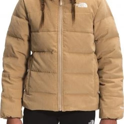 The North Face Youth Moondoggy Hoodie Jacket For Girls' Ice Blue/gardenia White