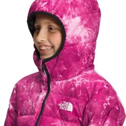 The North Face Girls' Printed Reversible North Down Jacket Harbor Blue -DealsThe North Face Store unnamed file 894