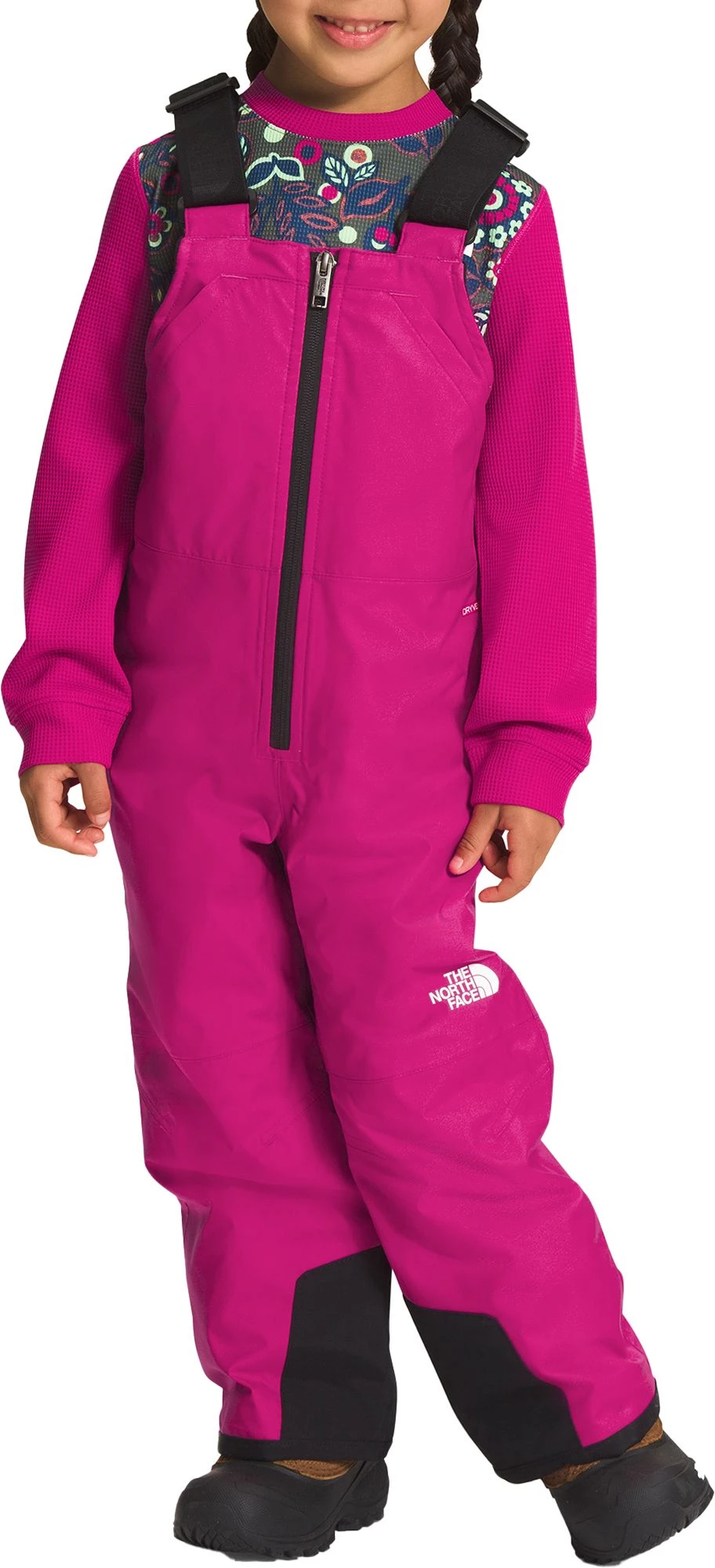 The North Face Boys' Freedom Insulated Bib Fuschia Pink 1 The North Face Boys' Freedom Insulated Bib Fuschia Pink