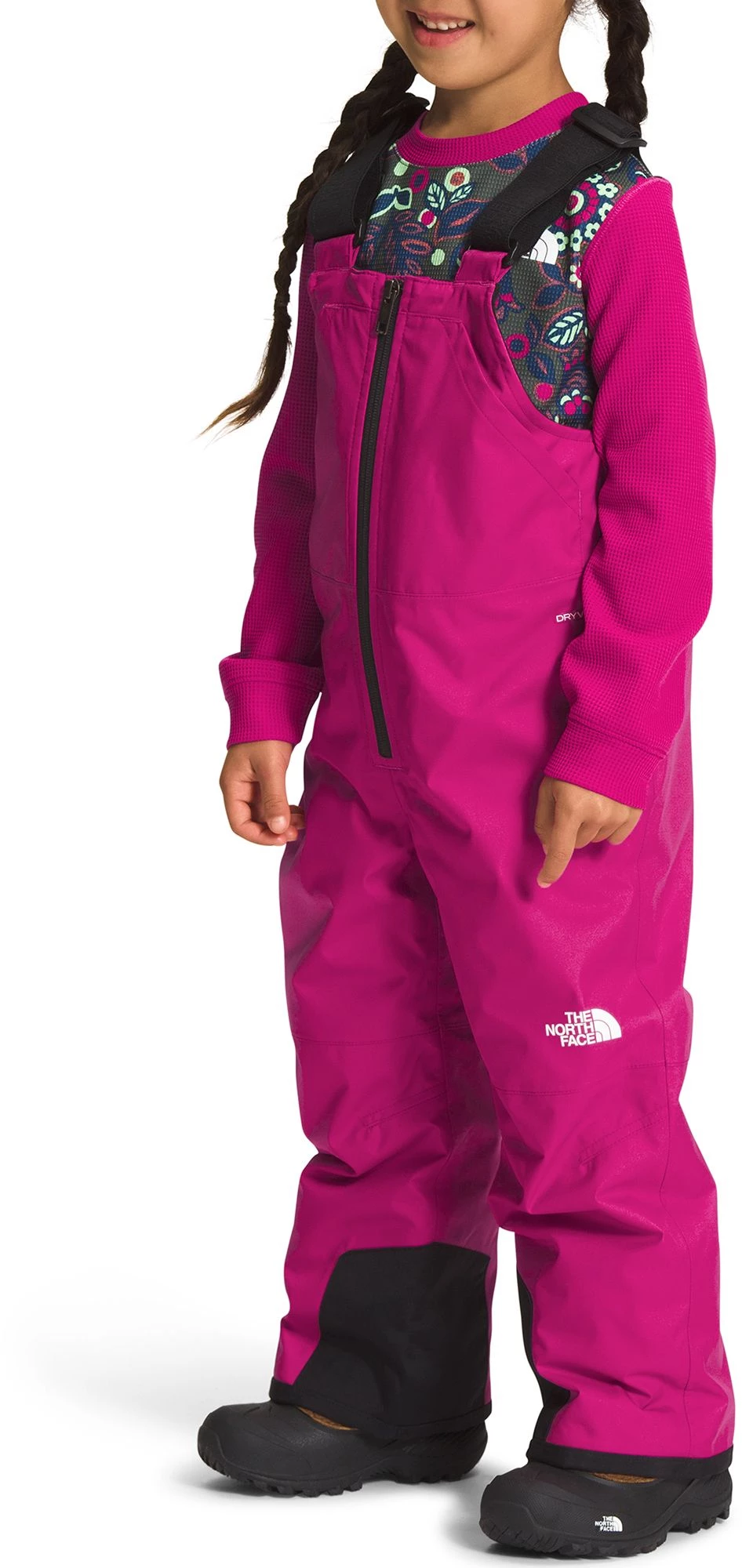 The North Face Boys' Freedom Insulated Bib Fuschia Pink 3 The North Face Boys' Freedom Insulated Bib Fuschia Pink - Image 3