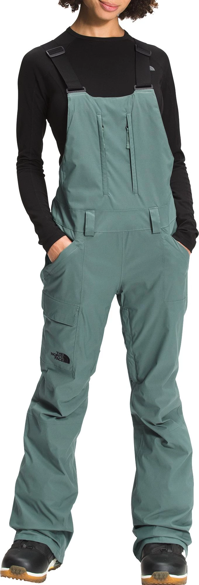 The North Face Women's Freedom Snow Bib Balsam Green 1 The North Face Women's Freedom Snow Bib Balsam Green