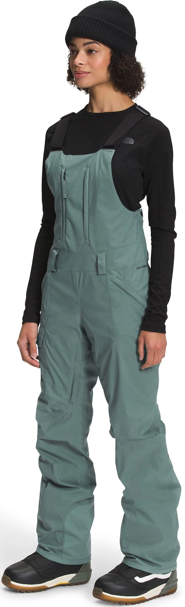 The North Face Women's Freedom Snow Bib Balsam Green 2 The North Face Women's Freedom Snow Bib Balsam Green - Image 2